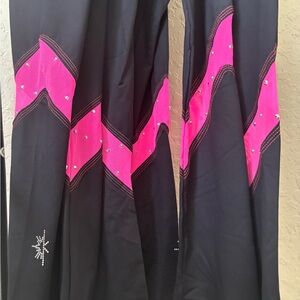Pink and black pants